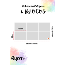Cabeceira Estofada Queen 6 Blocos Não É Segredo Linho Palha 160x60 - 4