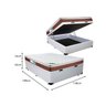 Cama Box Casal com Baú + Colchão Molas Ensacadas One Side Caribe 66x138x188:Branco - 6