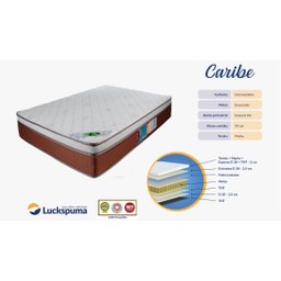 Cama Box Casal com Baú + Colchão Molas Ensacadas One Side Caribe 66x138x188:Branco - 4