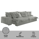 Ver imagem 3 de Sofá Luz Linho 02 Módulos de 90cm B25cm Meu Sofá Online A230 Linho Cinza