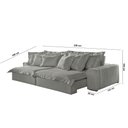 Ver imagem 4 de Sofá Luz Linho 02 Módulos de 90cm B25cm Meu Sofá Online A230 Linho Cinza