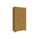 Ver imagem 5 de Guarda Roupa Solteiro 4 Portas e 2 Gavetas Maya Cinamomo/off White - Acp
