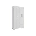 Ver imagem 4 de Guarda Roupa Solteiro 4 Portas e 2 Gavetas Maya Cinamomo/off White - Acp