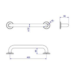 Barra Apoio 40cm Reto Conforto Polido 2310 Deca - 2