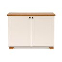 Ver imagem 7 de Conjunto 3 Peças 1 Rack 210cm, Estante e Armário Madeira Maciça Ananda CabeCasa MadeiraOriginals Branco Off White/Mel