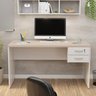 Mesa de Escritório 1.40x60 com Gaveteiro Tampo 30mm - Branco/dubai - 3