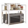 Suporte Rack Microondas Organizador Cozinha Prateleira Gancho Tempero Talher Louça Armario Compacto  - 5