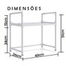 Suporte Rack Microondas Organizador Cozinha Prateleira Gancho Tempero Talher Louça Armario Compacto  - 2