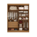 Ver imagem 2 de Guarda Roupa da Vinci 4 Portas 100% Mdf Castanho