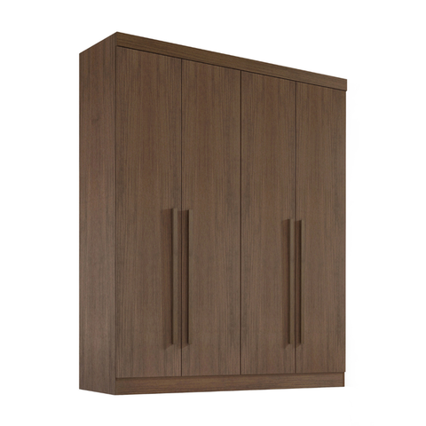 Guarda Roupa da Vinci 4 Portas 100% Mdf Castanho