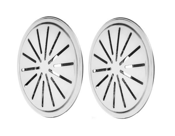 Dois Ralos Inox Antiturbilhão Encaixe 50mm Para Piscina Nautilus - 1