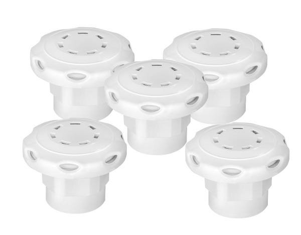 Cinco Dispositivos Dreno Ralo Para Piscina De Fibra Nautilus - 1