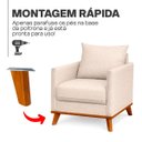 Ver imagem 7 de Kit Poltrona + Sofa Petiz Decor Bege Bouclé Base Madeira Nature