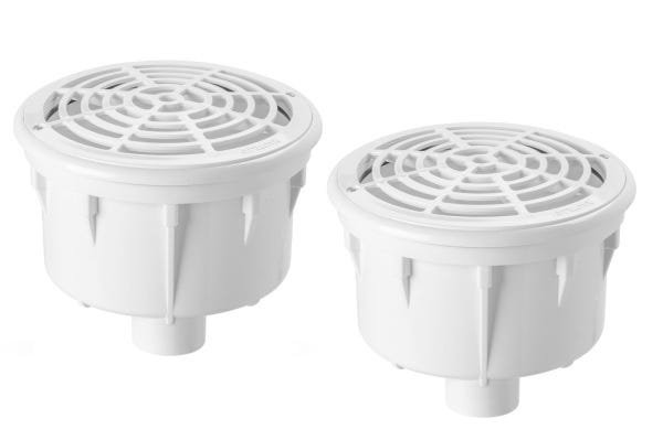 Dois Ralo de Fundo Abs 205mm Diâmetro Para Piscina De Vinil - 1