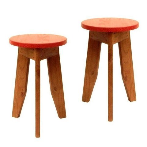 Conjunto 2 Banquetas Colorido Suze Vermelho
