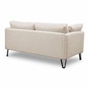 Ver imagem 7 de Sofá Sala de Estar Atena Fixo Pés de Ferro 194cm 3 Lugares Bouclê Off White M1 - Monari Design