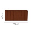 Ver imagem 2 de Painel Estofado Luxo Botão Kiara 90cm Solteiro para Cama Box Suede Terracota - Gat Magazine
