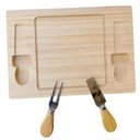 Ver imagem 2 de Kit Tábua Queijo Frios Bambu com Talheres Inox Petisqueira