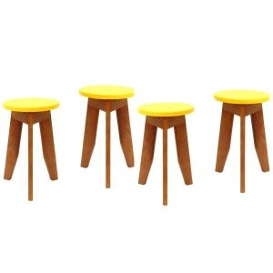 Conjunto 4 Banquetas Colorido Suze