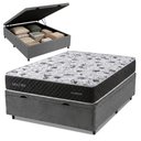 Ver imagem 1 de Cama Box Baú Casal Espuma AG65 Double Face Belga 138x188x60cm Herval - Suporta até 150kg por
