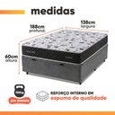 Ver imagem 3 de Cama Box Baú Casal Espuma AG65 Double Face Belga 138x188x60cm Herval - Suporta até 150kg por