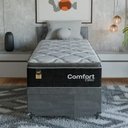 Ver mais imagens de Cama Box Baú Solteiro + Colchão Comfort Class Pillow Top Preto/suede Cinza