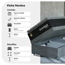 Ver imagem 3 de Cama Box Baú Solteiro + Colchão Comfort Class Pillow Top Preto/suede Cinza