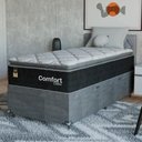 Ver imagem 7 de Cama Box Baú Solteiro + Colchão Comfort Class Pillow Top Preto/suede Cinza