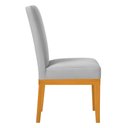 Ver imagem 5 de Kit 4 Cadeiras de Jantar Brisa Veludo Cinza Base de Madeira - Pallazio