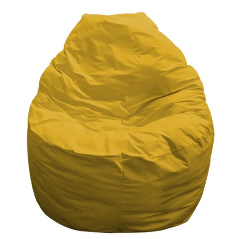 Puff Pera Cheio Corino Amarelo - Dominic Decor