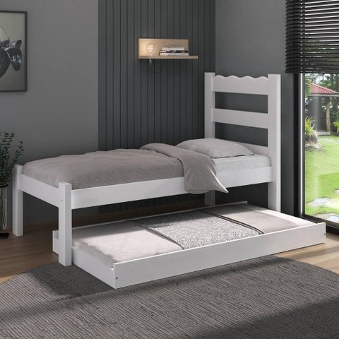 Bicama de Madeira Maciça para Colchão 78x88x188cm Multimóveis