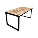 Ver imagem 1 de Mesa Industrial Apolo Madeira Maciça Taúri de Marchetaria 2,50 com Ferragem Preta