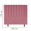 Ver imagem 3 de Cabeceira Estofada Queen 160CM Carla II Suede Rosa - D A DECOR D&A Decor