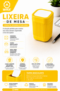 Ver imagem 1 de Lixeira de Mesa Compacta com Tampa Basculante:Amarelo