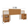 Cabeceira com Criado Moderna Ajustável para Queen/casal Box Off White - 5