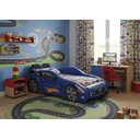 Ver imagem 2 de Cama Carro Hot Solteiro Estofada com Cabeceira de Banco:azul