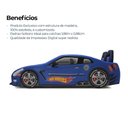 Ver imagem 3 de Cama Carro Hot Solteiro Estofada com Cabeceira de Banco:azul