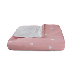 Capa para Edredom Duvet Cama Solteiro Algodão Percal 150 Fios Essencialle:Corações - 3