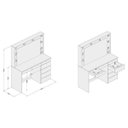 Ver imagem 5 de Penteadeira Camarim com Espelho 7 Gavetas Las Vegas 