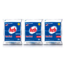 Kit Com 3 Cloro Granulado Super Shock 500gr Para Piscina - hth - 1 Kit Com 3 Cloro Granulado Super Shock 500gr Para Piscina - hth - 1
