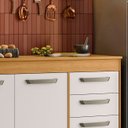 Ver imagem 1 de Tampo para Balcão de Cozinha Emily 120cm Mdp Freijó Z44 - Mpozenato