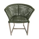 Ver imagem 3 de Kit 4 Cadeiras de Jantar Salinas em Corda Naútica Verde Musgo Base Alumínio Rami