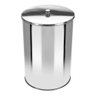 Lixeira Office Redonda com Tampa em Aço Inox 10 Litros - 1