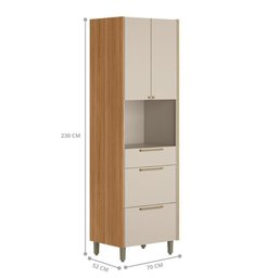 Torre Simples 2 Portas Texas Jequitiba Off White - 3