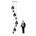 Ver imagem 6 de Lustre Pendente para Sala Pé Direito Duplo Sp-rain Preto