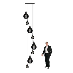 Lustre Pendente para Sala Pé Direito Duplo Sp-rain Preto - 6