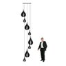 Lustre Pendente para Sala Pé Direito Duplo Sp-rain Preto - 6