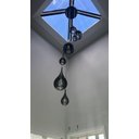 Ver imagem 5 de Lustre Pendente para Sala Pé Direito Duplo Sp-Rain Preto