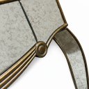 Ver imagem 7 de Aparador Espelhado Bisotê Envelhecido Detalhes Dourados Luís Xv Clássico 80x130x54cm