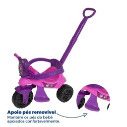 Carrinho de Passeio com Pedal Infantil Kemotoca Baby Dog Rosa - 3